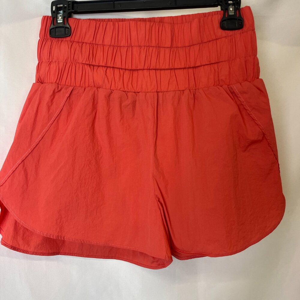 Athletic Nylon Shorts in Papaya